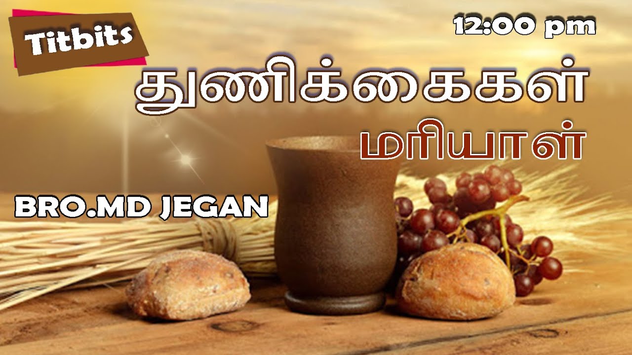 துணிக்கைகள் || மரியாள் || BRO.MD JEGAN (14/09/2020)