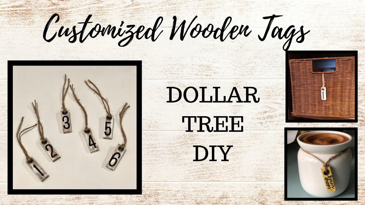 DOLLAR TREE DIY  |  Wooden Tags |  Quick & Easy