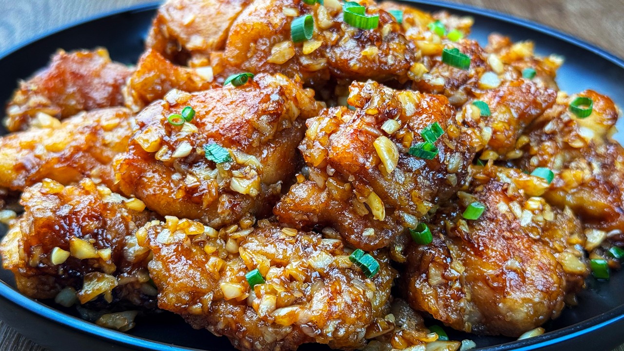 Хрустящая курица с чесноком (просто невозможно оторваться!)