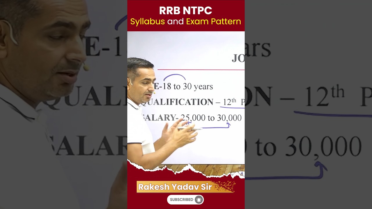 RRB NTPC - Syllabus, Salary, Exam Pattern || #rakeshyadavsir #rrb #rrbntpc