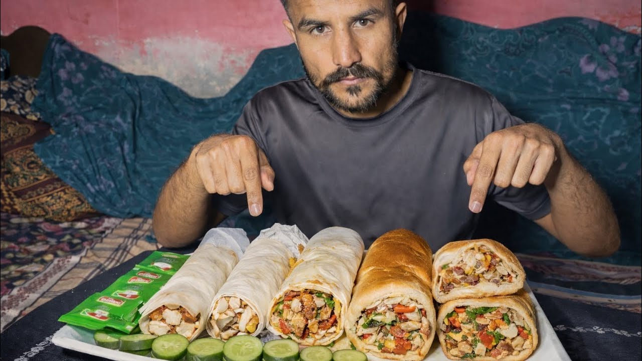 Ultimate Shawarma Burger Challenge 😱 | Mukbang ASMR#mukbang #asmrsounds 