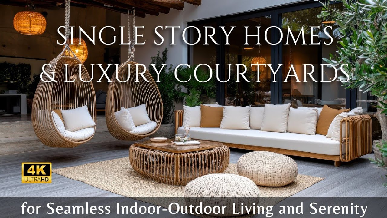Elegant Homes and Garden: Luxury Courtyard Design for Seamless Indoor-Outdoor Living and Serenity
