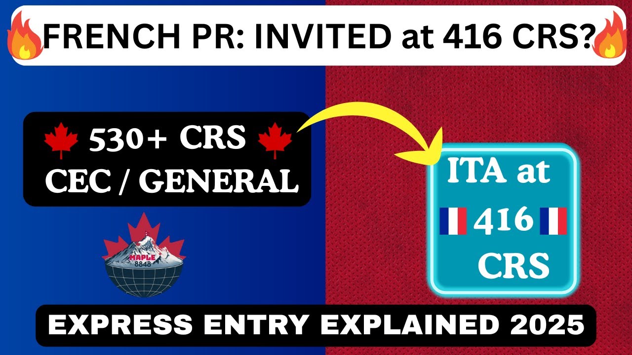 French to Canada PR: INVITED at 416 CRS? | Express Entry French Category Explained(2025)