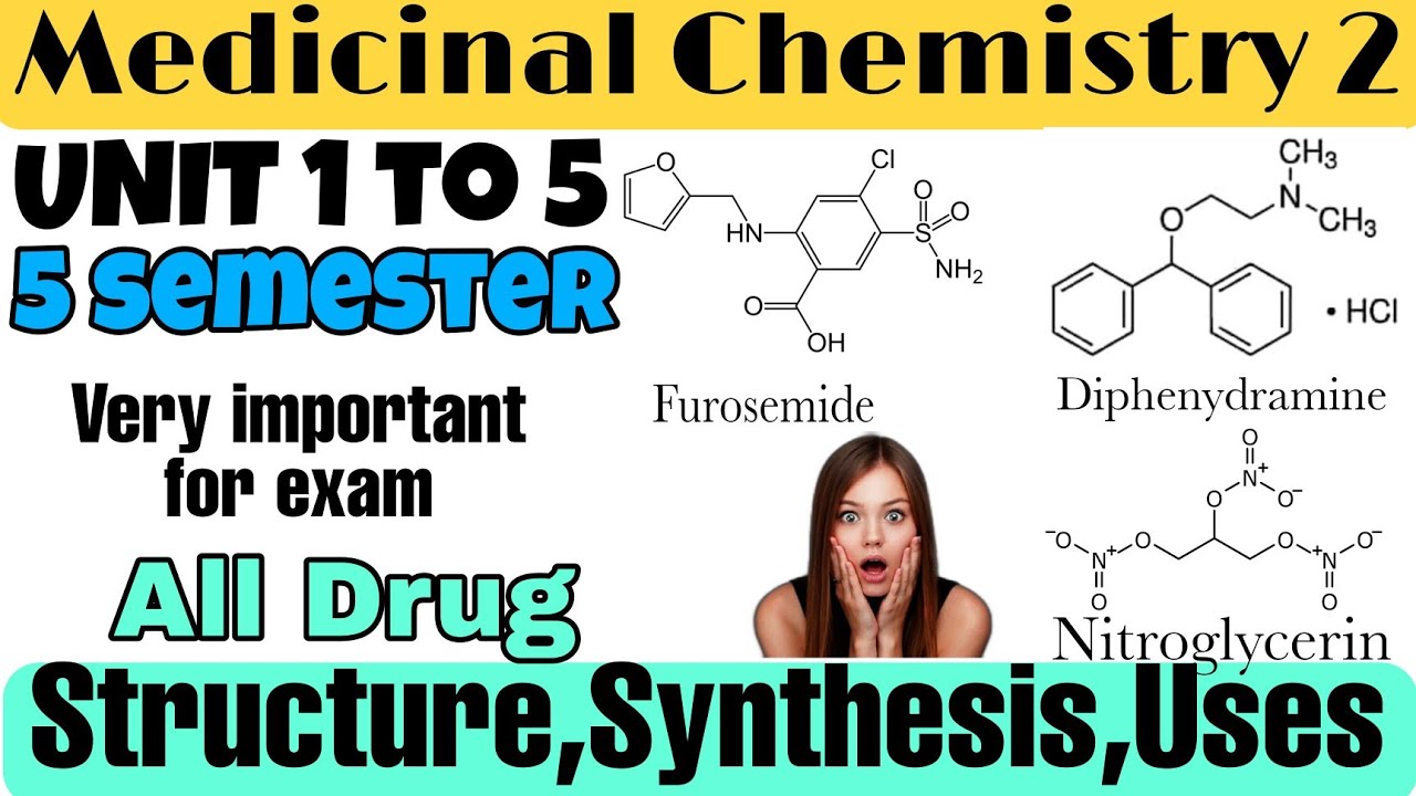 Medicinal chemistry 5th sem All Structures, Synthesis, Uses | medi chem 2nd important synthesis uses
