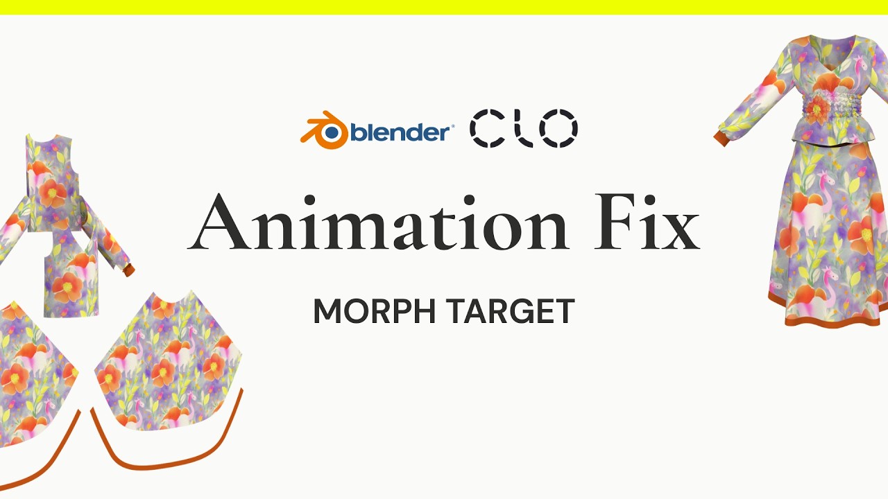 How to Animate Patterns in CLO 2025.0 with Morph Target + Blender Key Shape Workflow