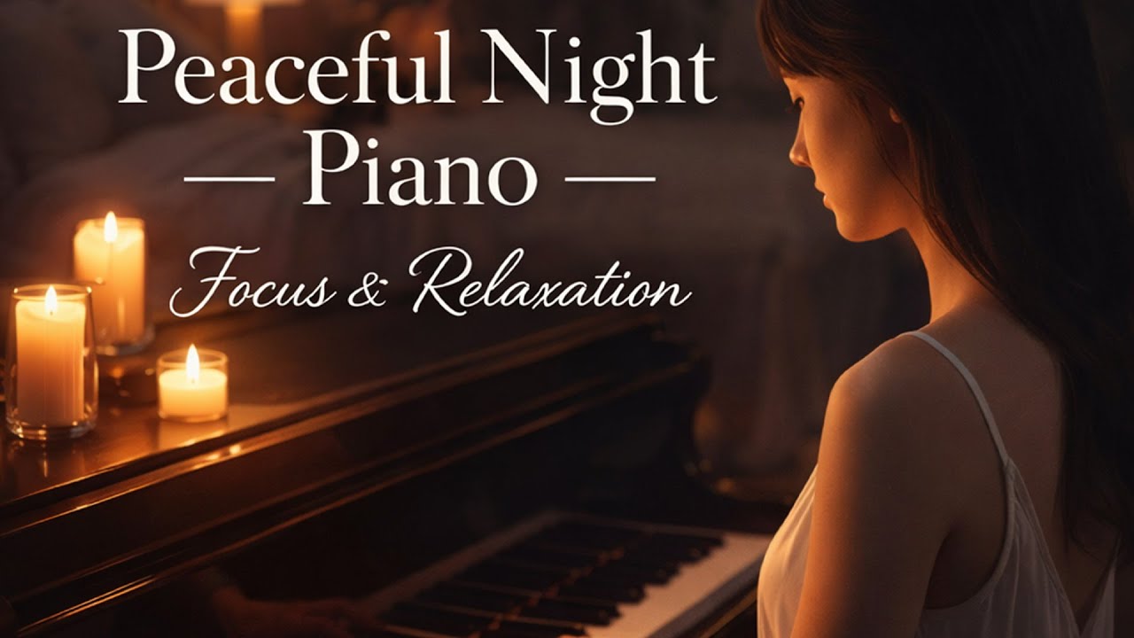 Deep Focus for Studying, Reading & Calm Productivity  | Night Piano Music 1 Hour