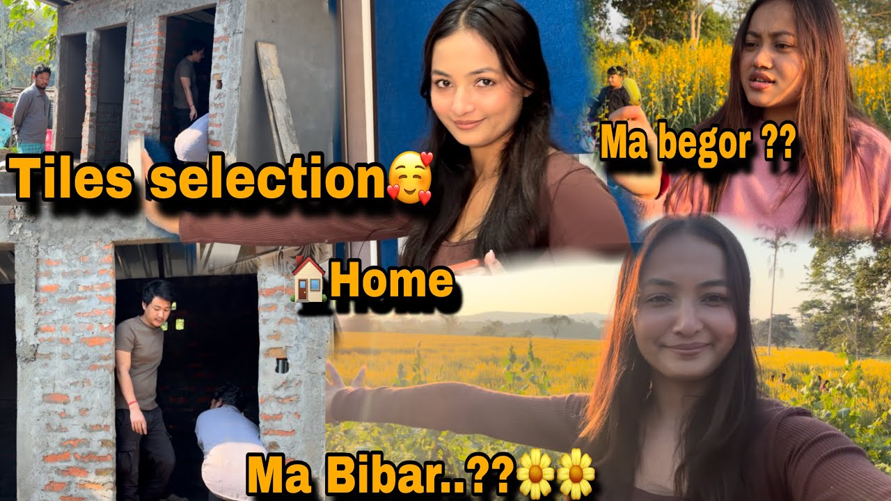 😍Bathroom ao ma tiles hwnw ?? Tiles selection &hellip;🥰 Home//Family vlog❤️ ||PUJA BORO|| Ma bibar bagan🌼??