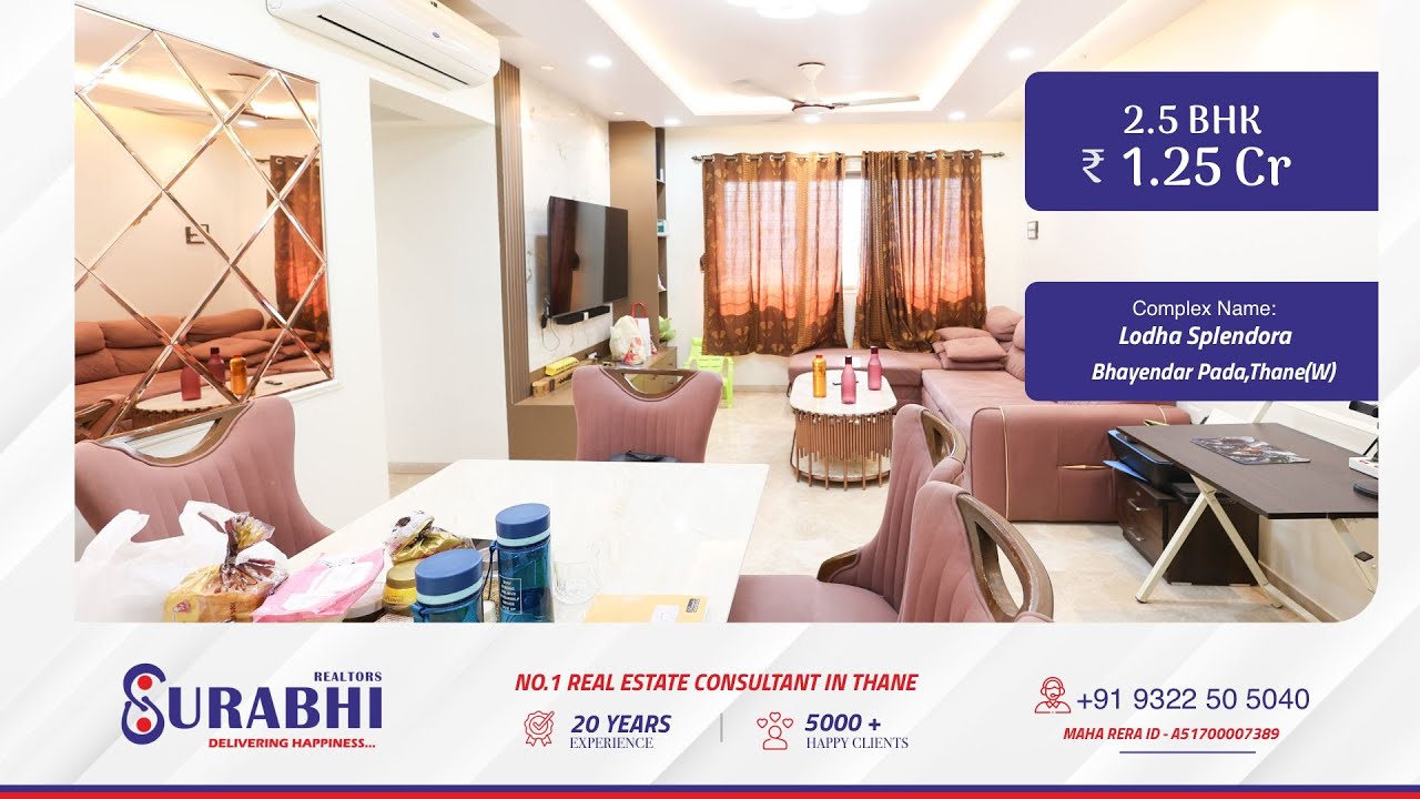🏡✨ 2.5  BHK Flat in Lodha Splendora , Bhayendar Pada | ₹ 1.25Cr | 785 Sq.ft | Ready To Move