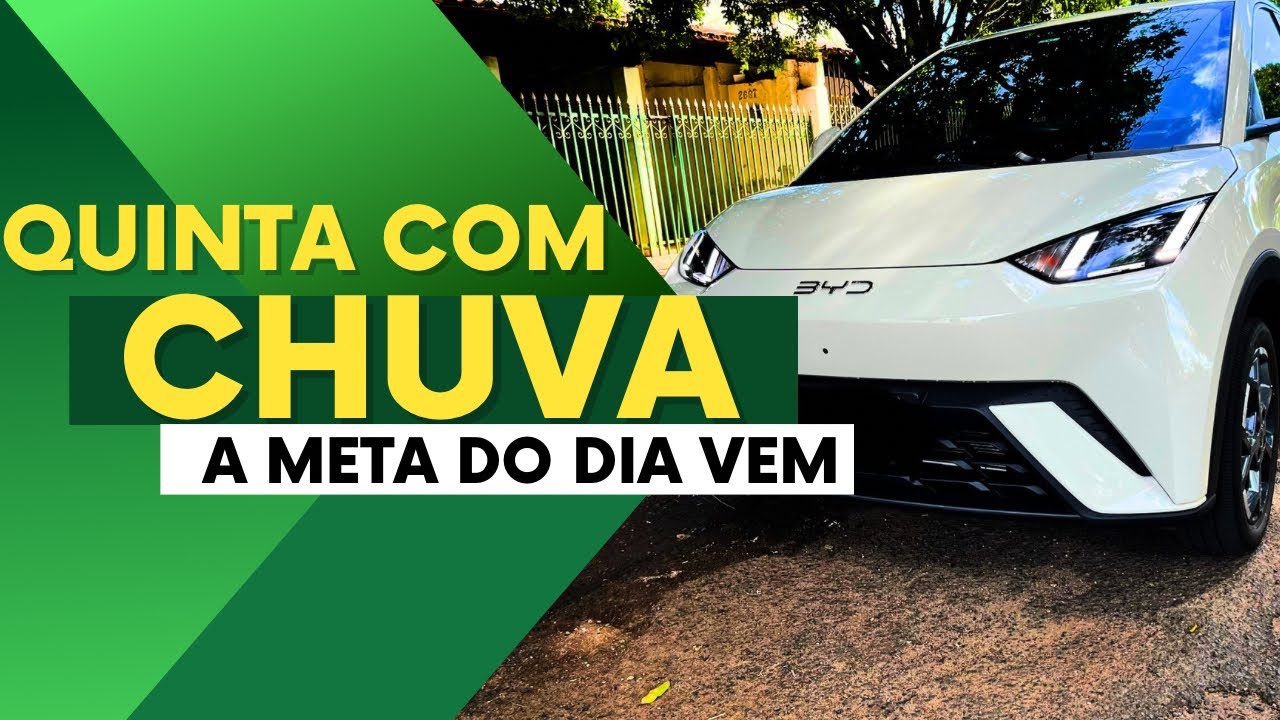 CHUVA NA PRIMEIRA HORA SALVOU O DIA! META BATIDA! UBER E 99! DOLPHIN MINI 100% ELETRICO! NA PRATICA 