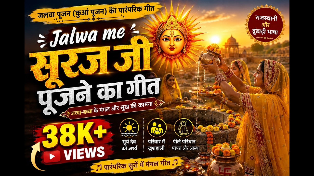 Jalwa me  suraj ji pujane  ka geet /जलवा में सूरज   पूजने का गीत 🌞🌞🌞/सूरज पूजस्या जी राज