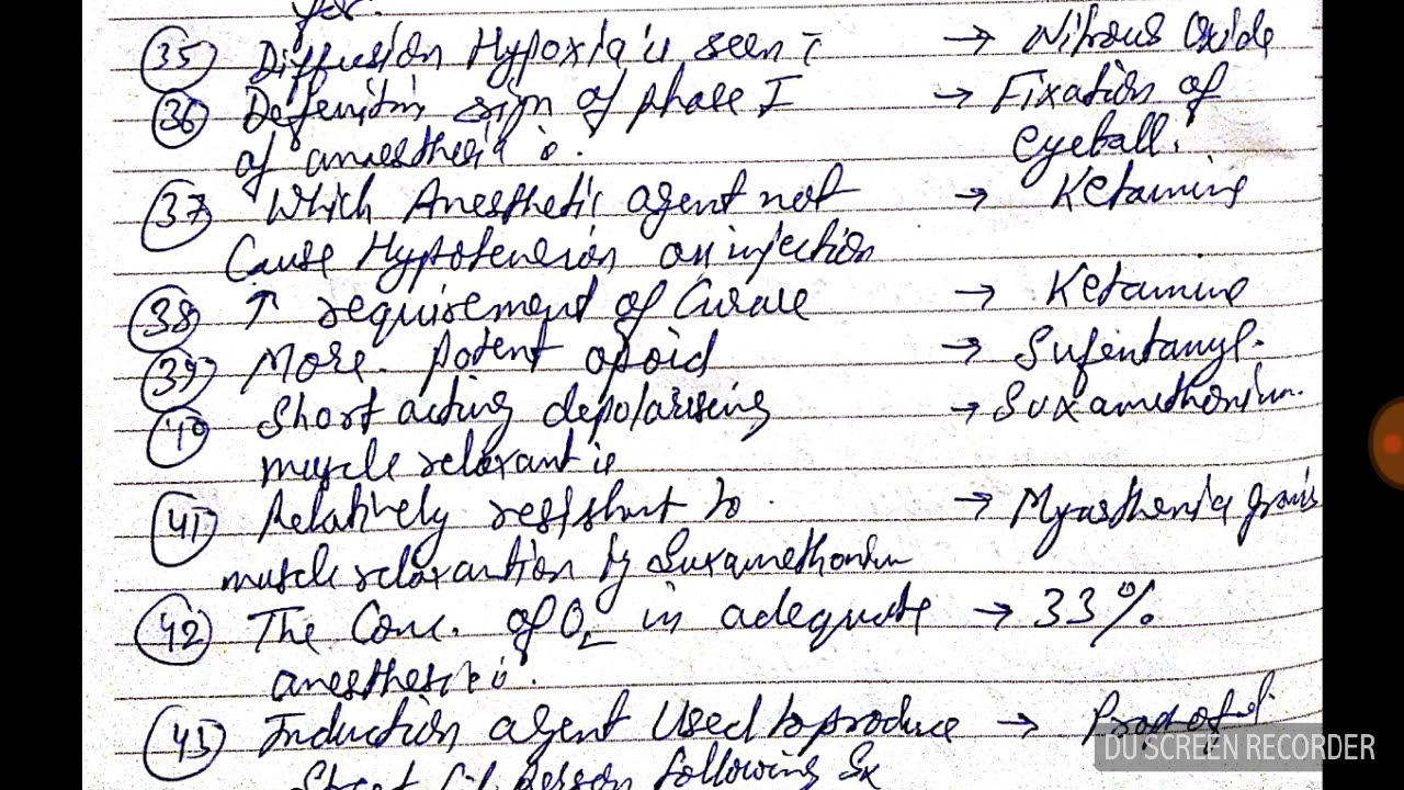 Jipmer pg Anesthesia previous years mcq