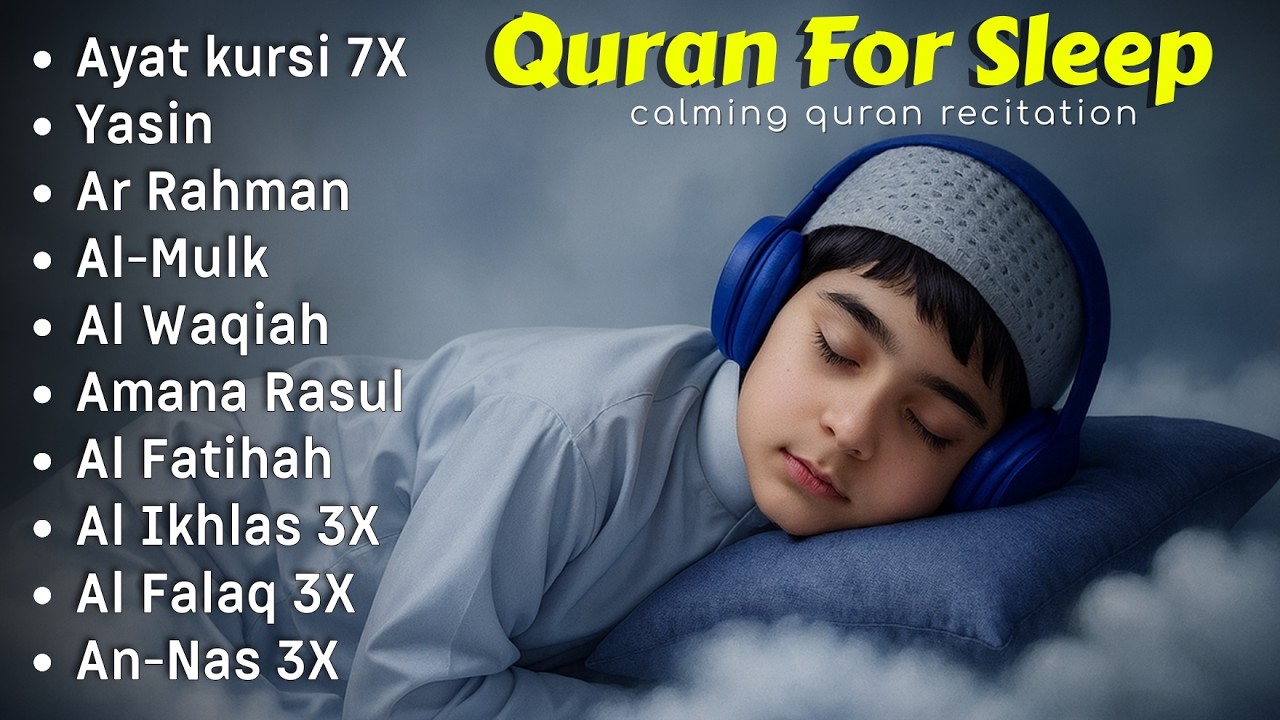 Beautiful Quran For Sleep | Al-Fatihah, Ayat Al-kursi, Yasin ,Ar-rahman-Relaxing - Holy Quran