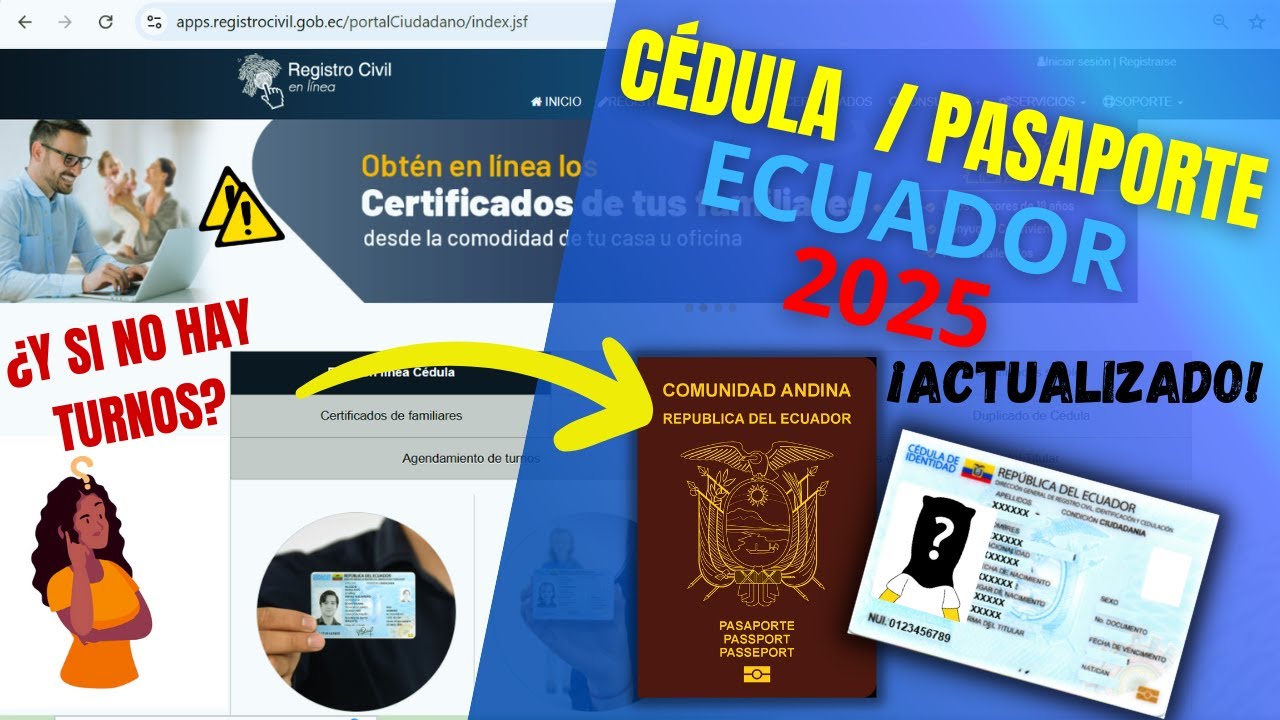 2025 🇪🇨 Sacar cédula o pasaporte en Ecuador - ACTUALIZADO