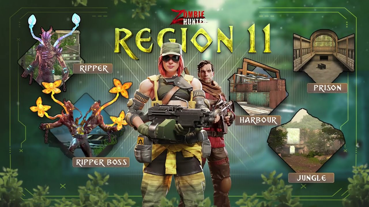 ZOMBIE HUNTER: New Region 11 -THE JUNGLE | Realistic Mobile Shooting Game | Offline & Online