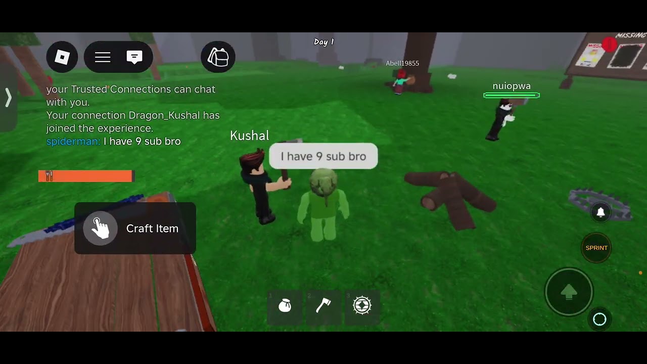 Me playing with my friend from JusTalk and school ￼