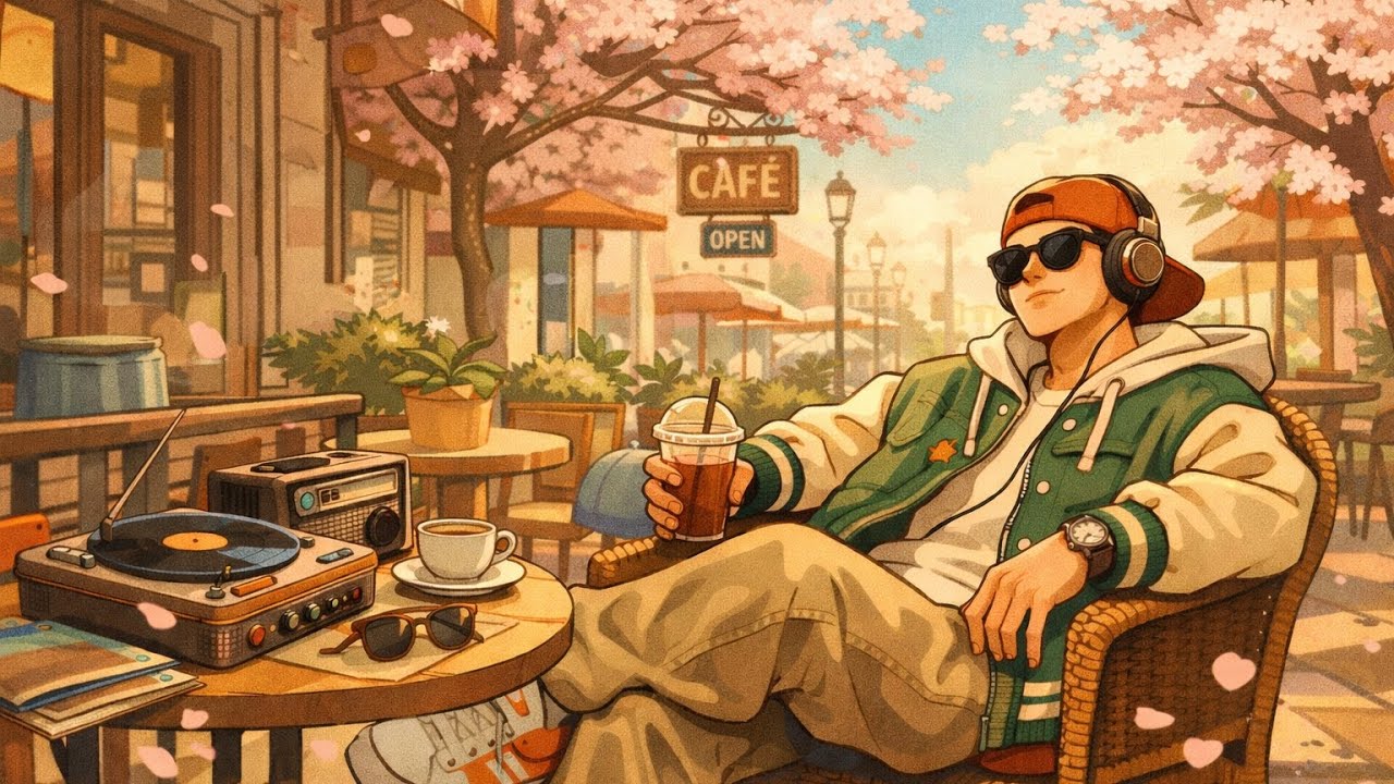 ☕️ 벚꽃 날리는 창가 자리에 앉아서 | 따뜻하고 산뜻한 봄날의 카페 음악