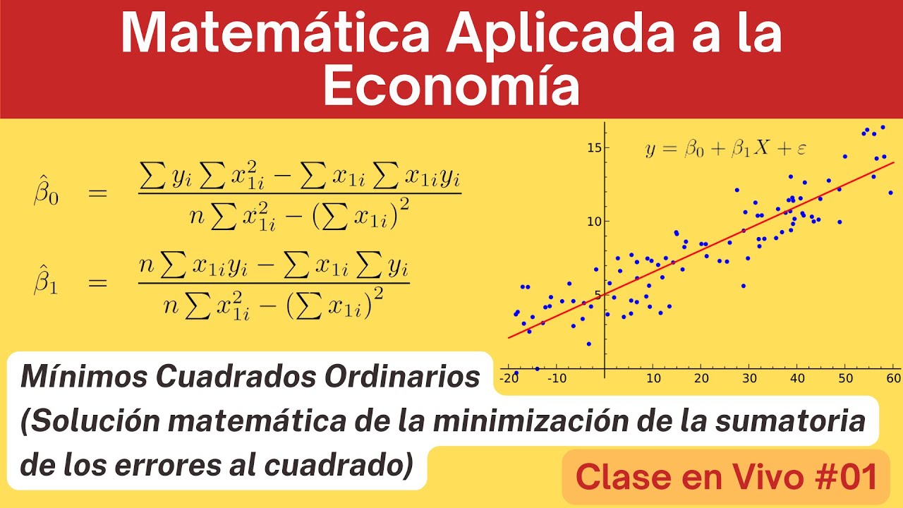 CLASE EN VIVO 01 : Minimización de Errores al Cuadrado - MCO - Regresión Lineal