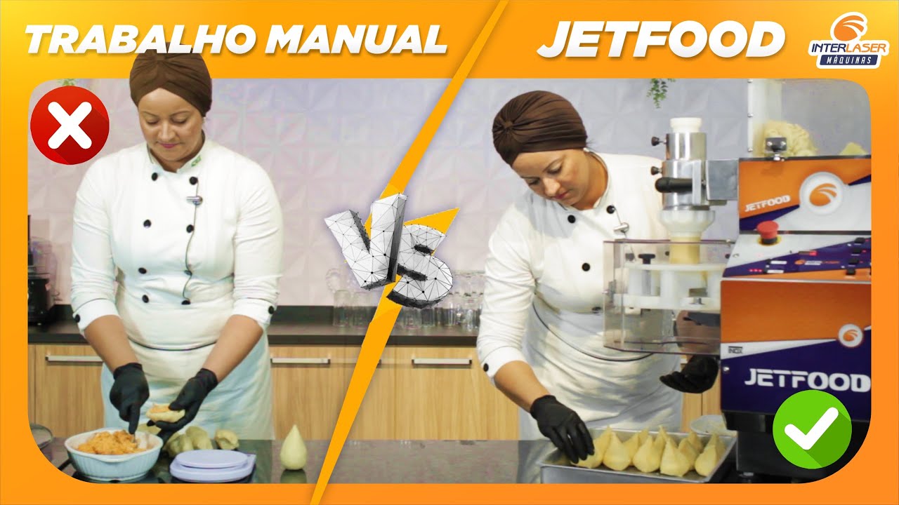 PRODUÇÃO NA MÃO X PRODUÇÃO JETFOOD I COXINHA DE FRANGO