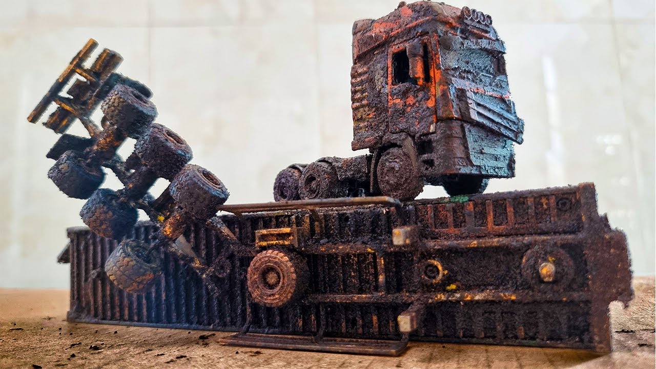 Destroyed Semi-Trailer Truck Restoration and Customize