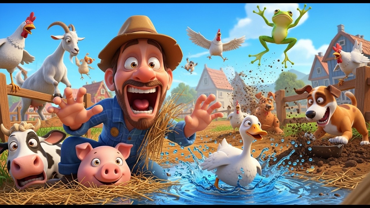 Desfile de la Granja Tonta 🐖🐄🐔🎵 Canción Infantil Divertida de Animales para Niños