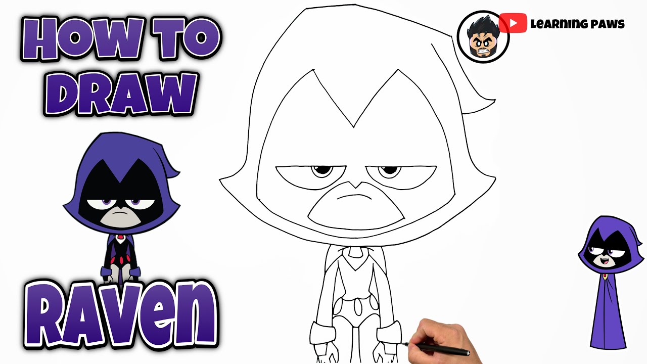 How To Draw Raven | TEEN TITANS GO #drawing #draw #teentitansgo