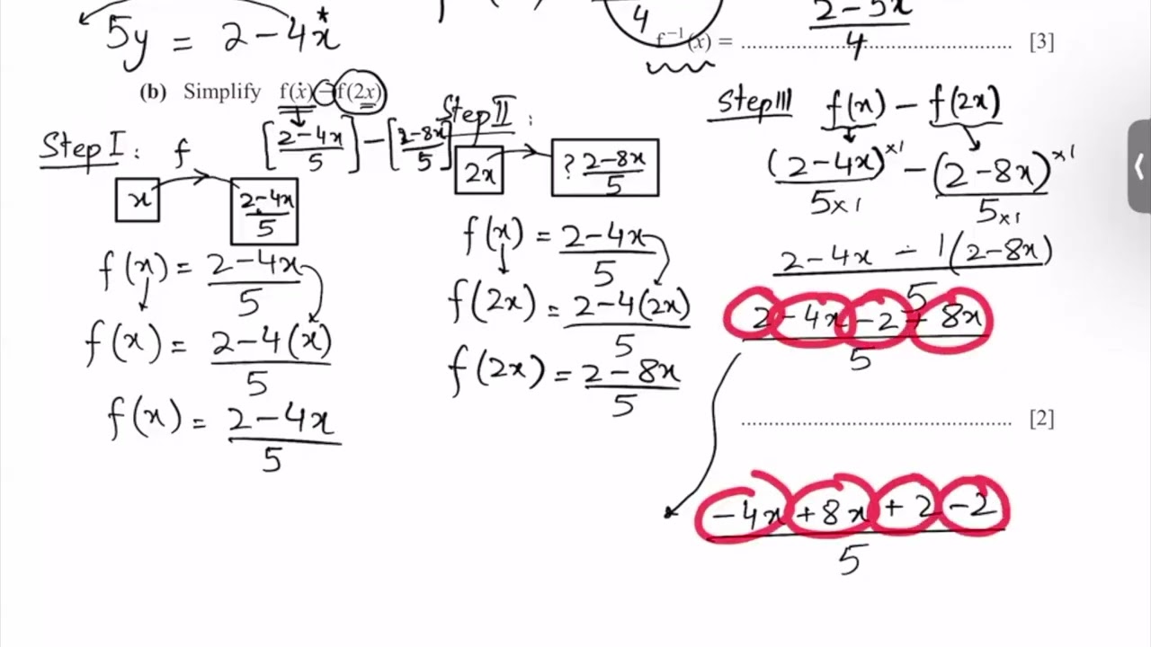 IGCSE/OLEVES MATHEMATICS- CHAPTER # 21- FUNCTIONS PAPER 1 + 2- TOPICAL PASTPAPERS