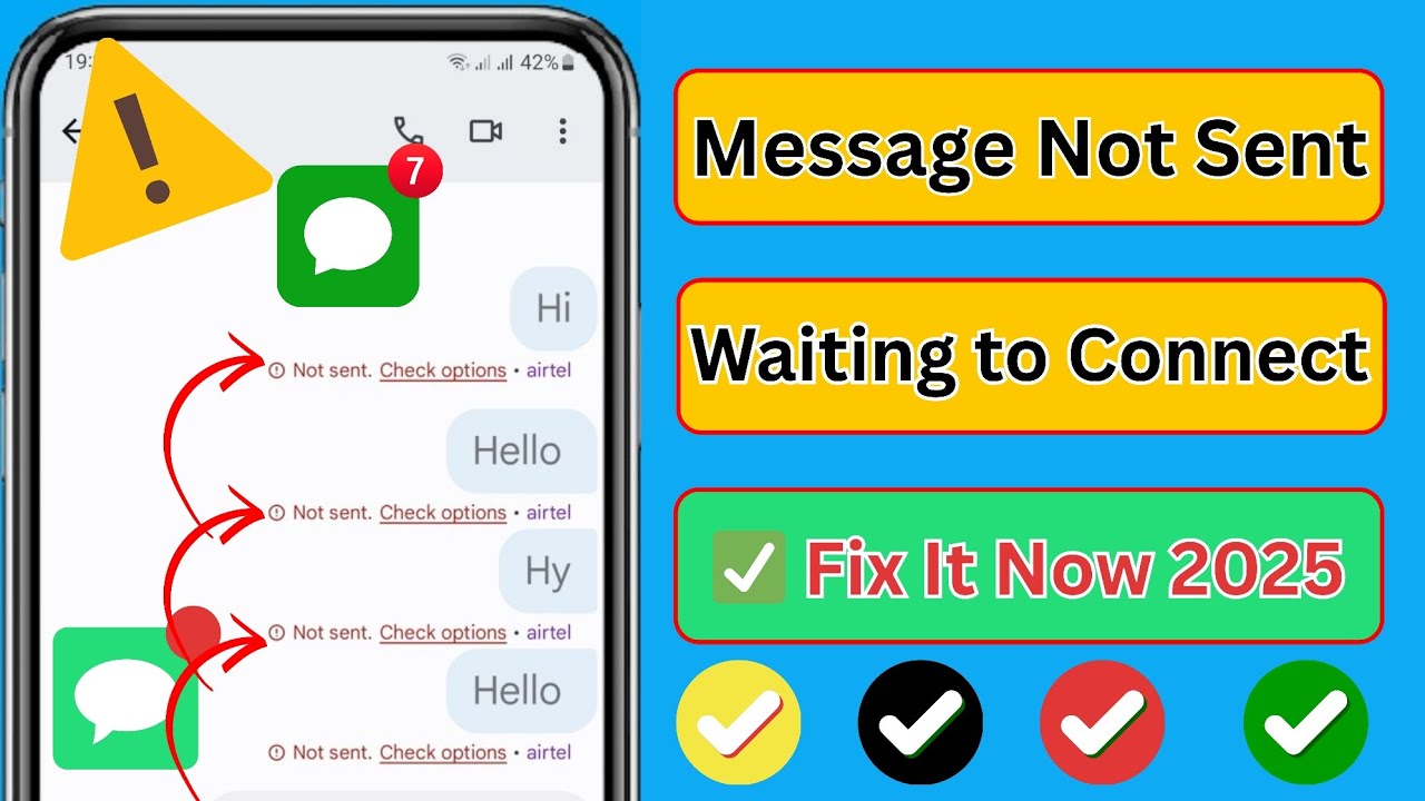 Fix &ldquo;Message Not Sent | Waiting to Connect | Check Options&rdquo; Problem 2025