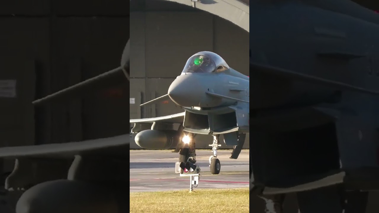 QRA Eurofighter on their way to missionTLG 74 German Airforce🤩💪🏽 Bavarian Tigers 🐅 🐅 🐅 #aviation