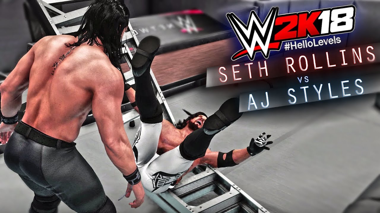 Матч Сета Роллинса против Эй Джей Стайлза в WWE 2K18 TLC | Геймплей матча WWE 2K18 TLC