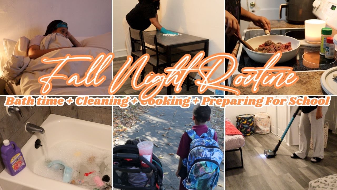 🍁 OVERSTIMULATED MOM OF TWO NIGHT ROUTINE | CLEANING + COOKING | FALL NIGHT ROUTINE 2024