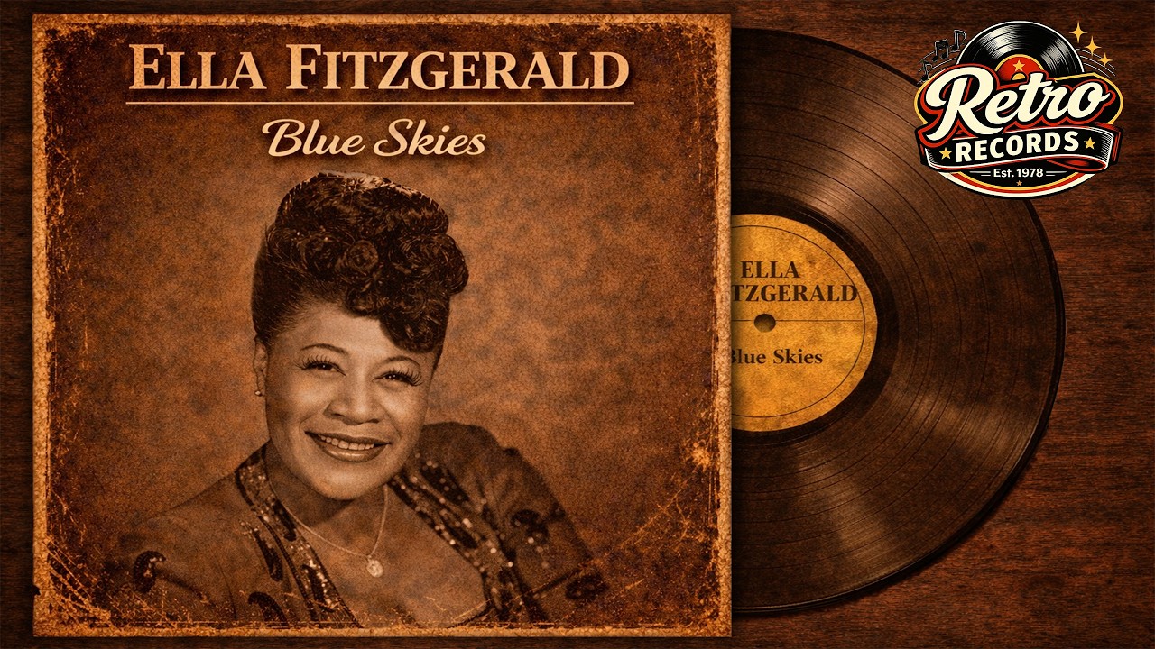 Blue Skies  – Ella Fitzgerald | Classic Vintage Jazz | Retro Record Covers