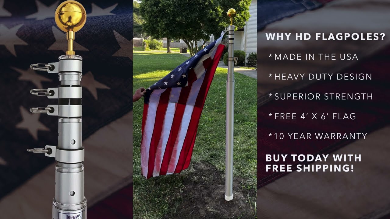 HD Telescoping Flagpole Video
