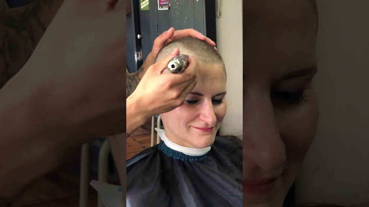 Beautiful woman gets extreme short Buzzcut 2020 | 