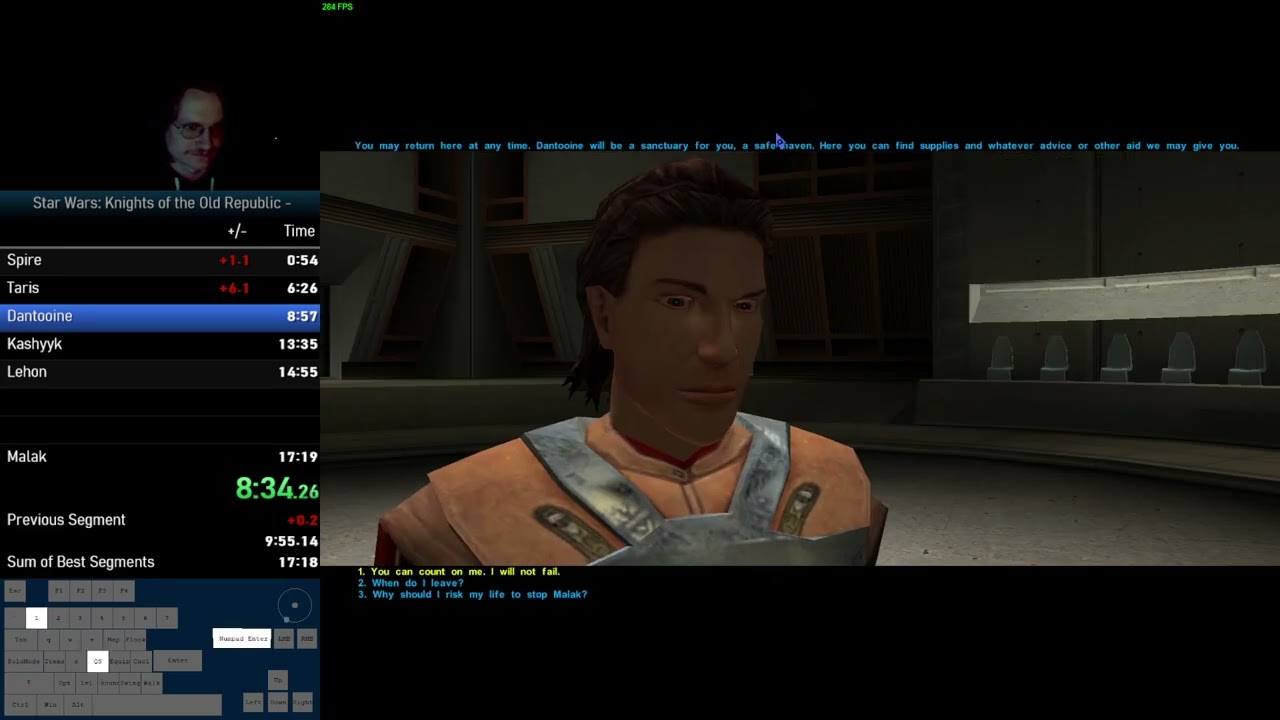 Star Wars: Knights of the Old Republic Any% Unrestricted Speedrun 18:03