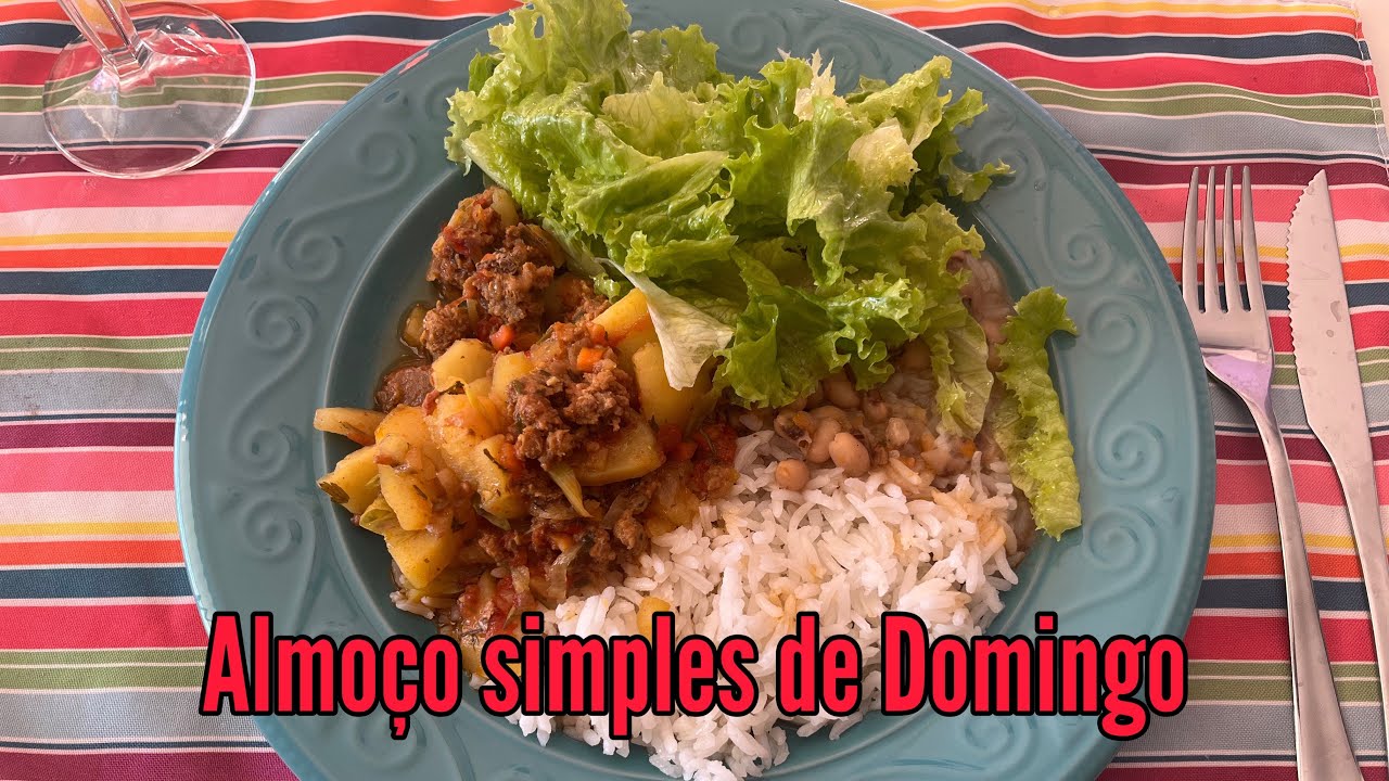 Fazendo almoço de domingo simples