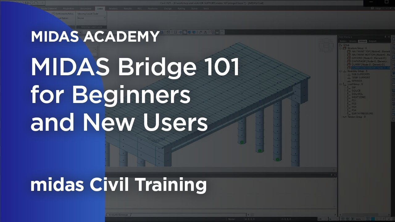 MIDAS Bridge 101 for Beginners and New Users | midas Civil | Bridge Design | Civil Engineering