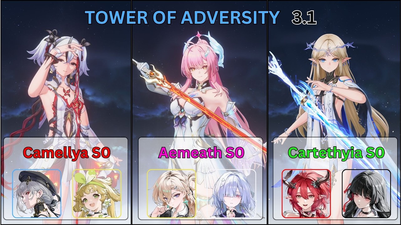 ToA 3.1 run / Camellya, Cartethyia, Aemeath / Wuthering Waves