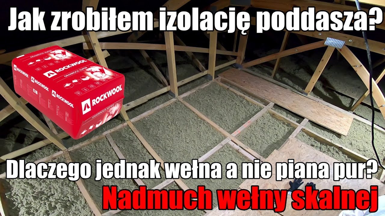 Jak wygląda nadmuch wełny skalnej? Wełna czy piana pur? Jak zaizolować poddasze? Granrock Rockwool