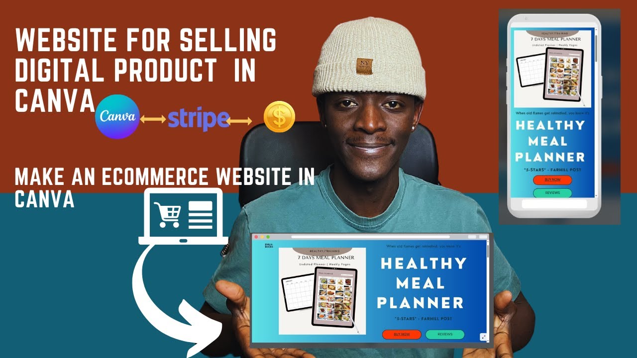 Make a Profitable Website to Sell Digital Products Using Canva & Stripe Payment 2025