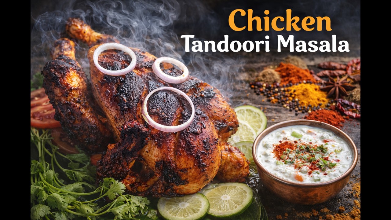Juicy Smoky Tandoori Chicken Recipe | Restaurant Style Chicken Tandoori