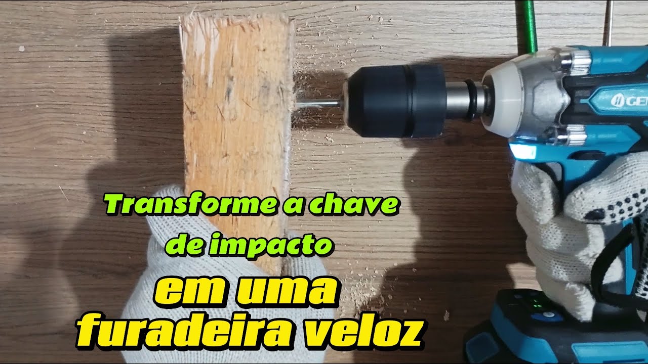Transforme sua chave de impacto em uma furadeira