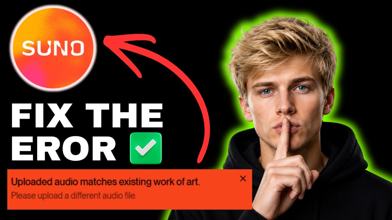 How to Fix the Uploaded Audio Matches Existing Work of Art Error in Suno AI