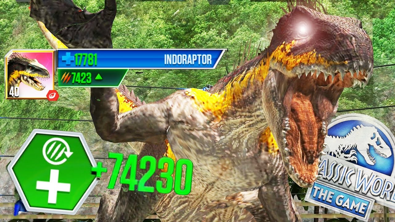 INDORAPTOR INMORTAL!! MODIFICA TU DINOSAURIO QUE NO MUERA NUNCA EN BATALLAS! Jurassic World El Juego