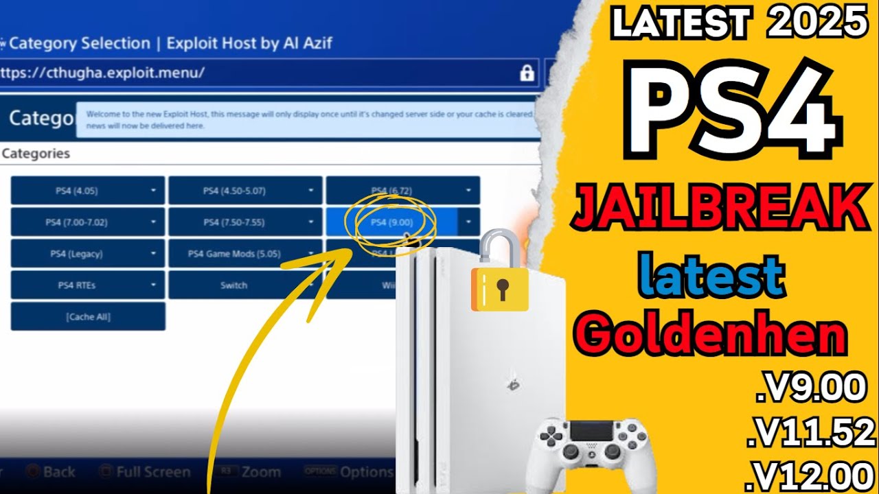 PS4 Jailbreak Latest Goldenhen 9.00 to 12.00 \ cthugha expliot