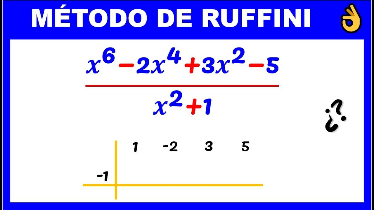 REGLA DE RUFFINI - DIVISION DE POLINOMIOS |