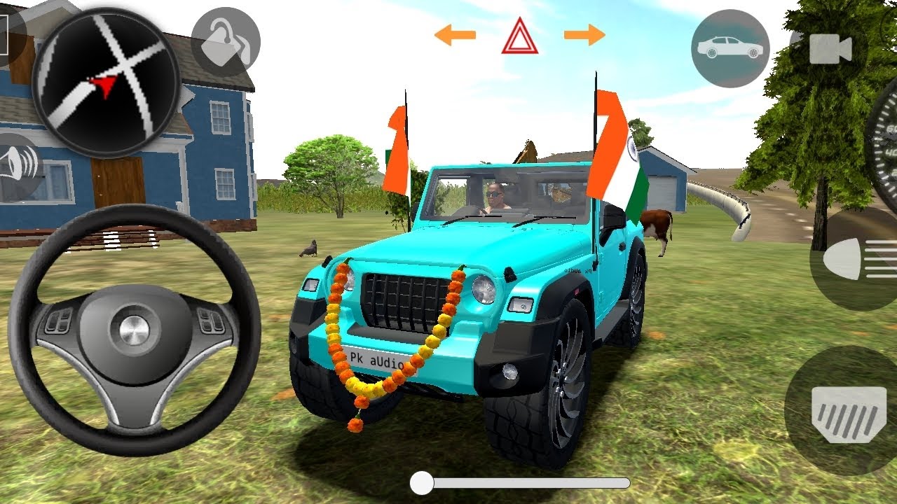 Indian Modified Mahindra sky blue Thar 😄 Gadi Wala Game - Car Game's Android 2026