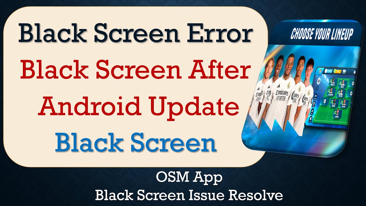 How to Fix OSM App Black Screen Error | After Android Update | Problem Solved in Android