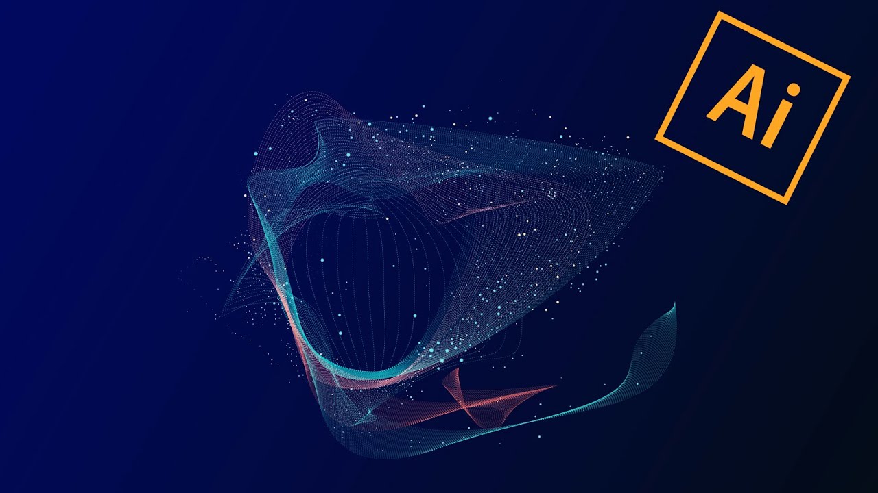 Abstract Vector Particle Background - Tutorial [Illustrator 2020]