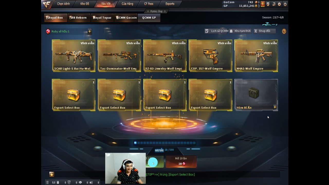 Kho Báu Hoàng Gia Ruby Wolf Empire.  #độtkích #crossfire #cfvn .Ps: 70 Lần Mở Rương 😆😆😆