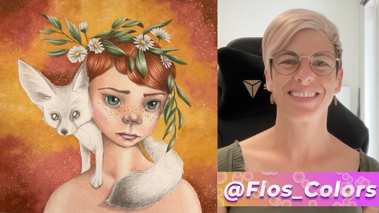 3 (Partie 2) Tuto peau - cheveux - yeux - bouche - feuilles / Coloriage Wild 5 - Emmanuelle Colin